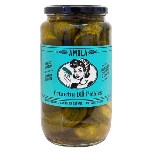 Crunchy dill pickles