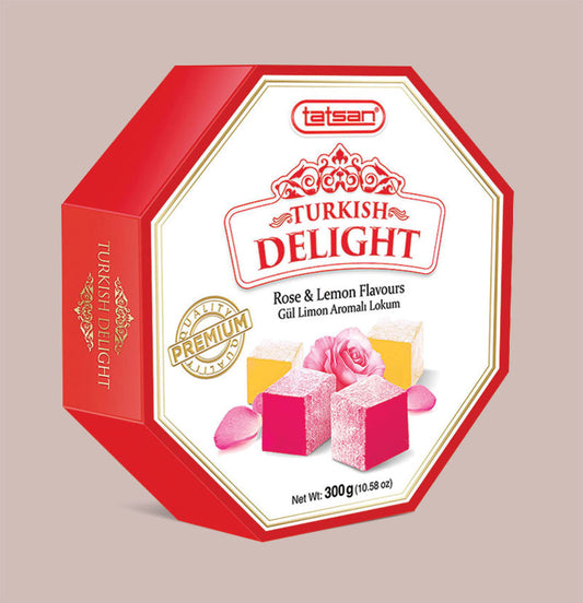 Turkish Delight with Rose & Lemon Flavored 300 g
