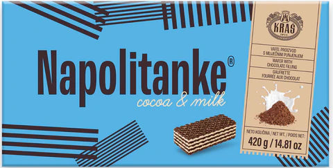 Napolitanke Cocoa & Milk Cream Wafers (Kras) 420 g