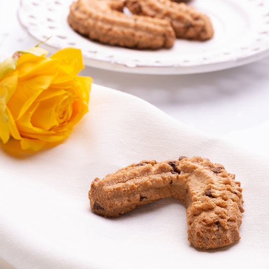 Krumiri with chocolate pieces