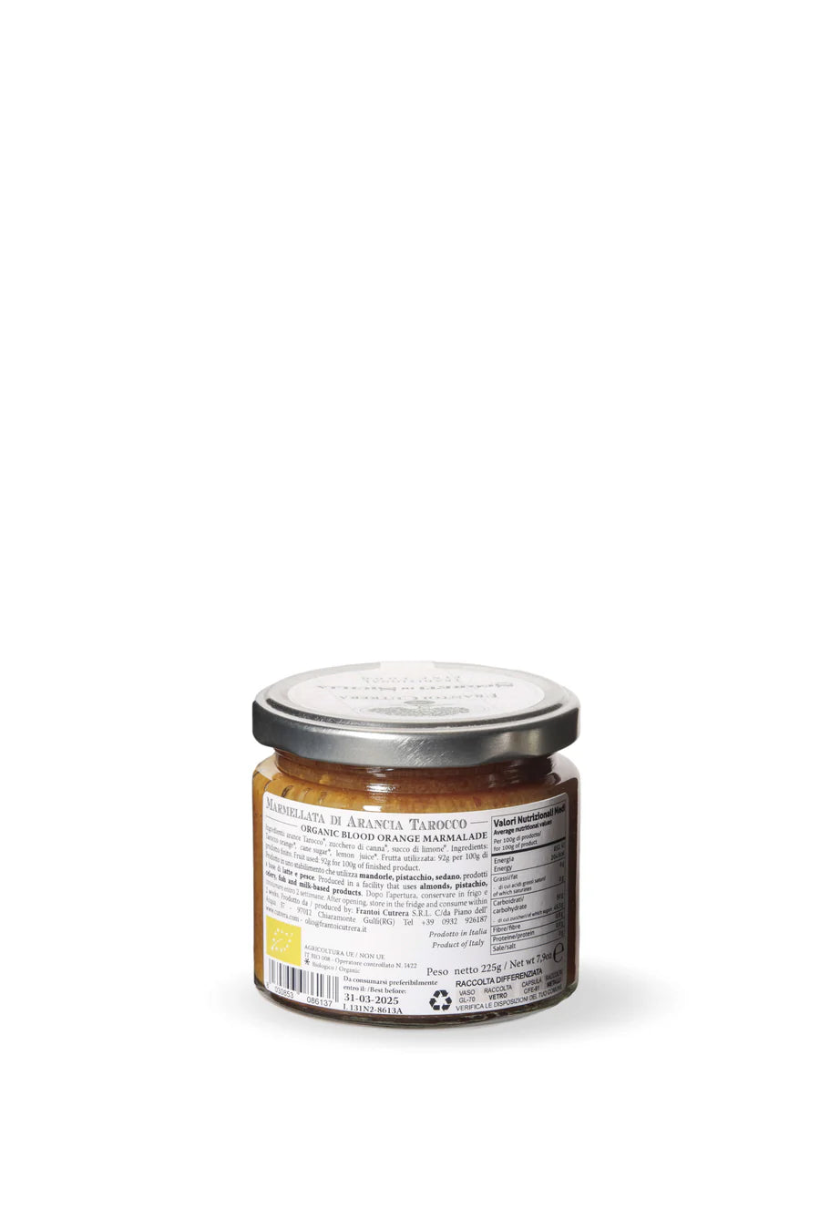 Organic Sicilian Tarocco Orange Marmalade