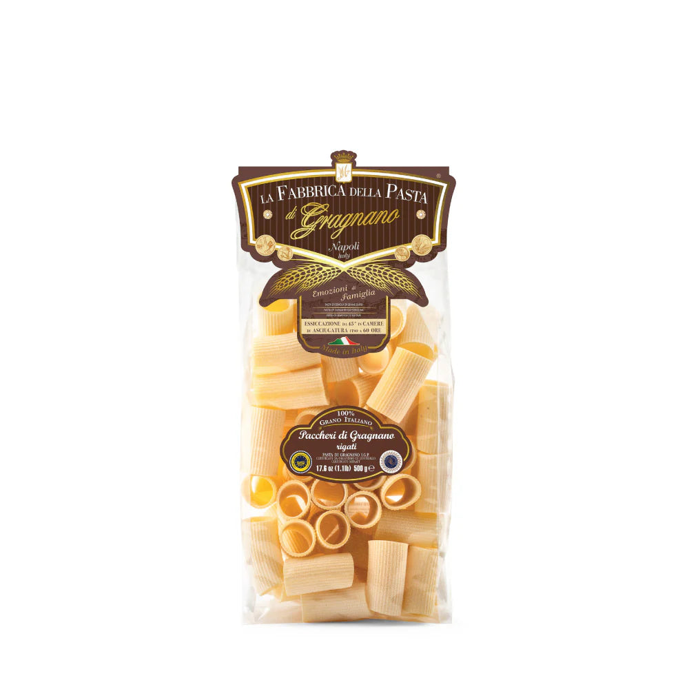 The Gragnano Pasta Factory Gragnano Rigati Paccheri PGI
