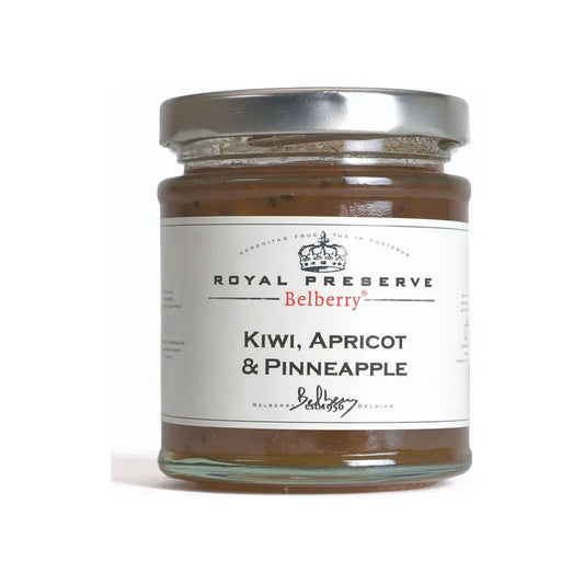 KIWI, APRICOT & PINEAPPLE PRESERVE, BELBERRY ROYAL PRESERVES