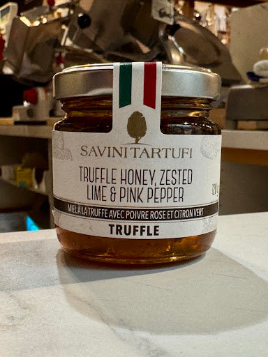 Savini Tartufi Truffle Honey with Zested Lime & Pink Pepper – 120g