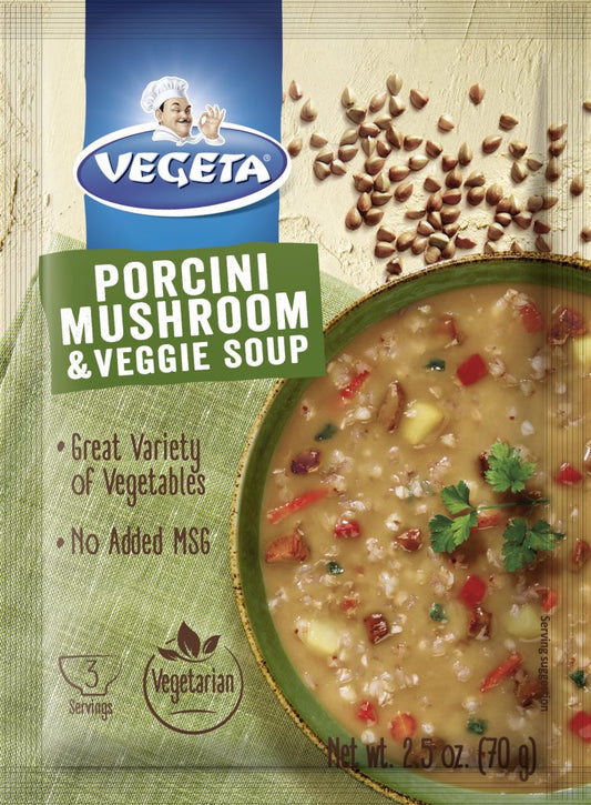 PORCINI MUSHROOM & VEGGIE SOUP
