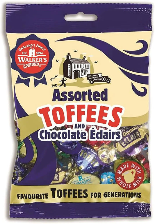 Walker's Nonsuch Assorted Toffees & Chocolate Eclairs - 150g